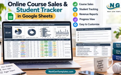 Online course sales tracker in Google Sheets