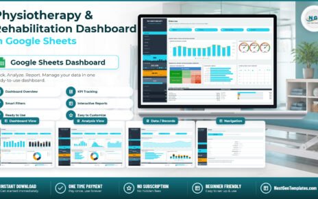 Physiotherapy and Rehabilitation Dashboard in Google Sheets - feature image