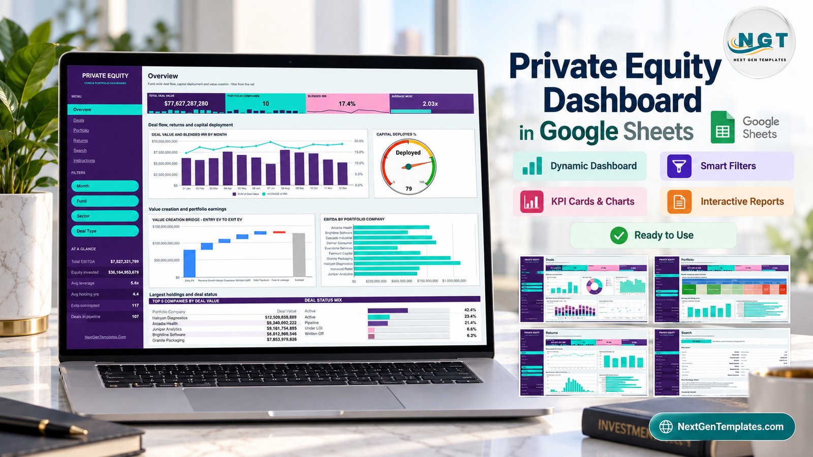 Private Equity Dashboard in Google Sheets