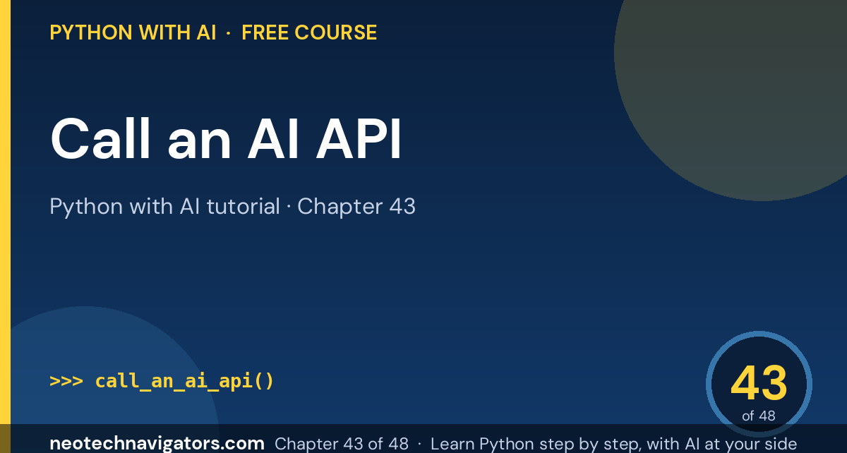 Call an AI API from Python: OpenAI and Anthropic Examples - Python with AI tutorial chapter 43