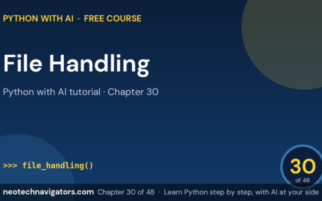 Python File Handling: Open, Read, Write and Delete Files - Python with AI tutorial chapter 30