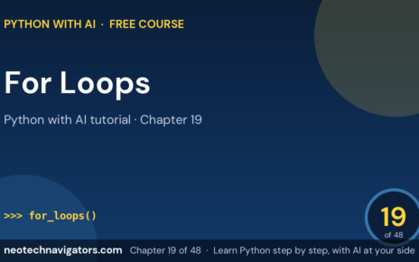Python For Loops: range(), enumerate() and Nested Loops - Python with AI tutorial chapter 19