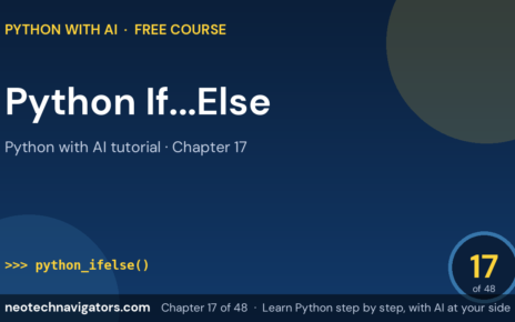 Python If...Else: Conditions, elif and Nested If - Python with AI tutorial chapter 17