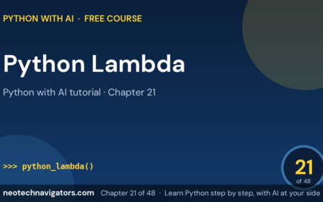 Python Lambda Functions: Syntax and Examples - Python with AI tutorial chapter 21