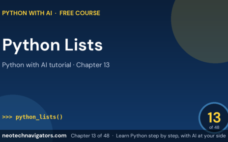 Python Lists: Create, Access, Add, Remove and Sort Items - Python with AI tutorial chapter 13