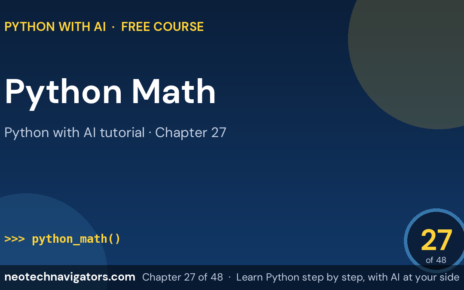 Python Math Module: Functions, Constants and Rounding - Python with AI tutorial chapter 27