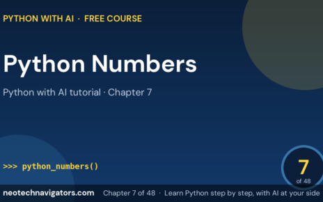 Python Numbers: int, float, complex and Math Operations - Python with AI tutorial chapter 7