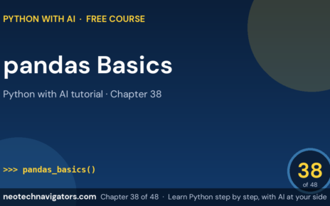 Python pandas Basics: DataFrames, Filtering and GroupBy - Python with AI tutorial chapter 38