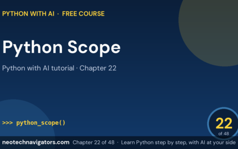 Python Scope: Local, Global and nonlocal Variables - Python with AI tutorial chapter 22