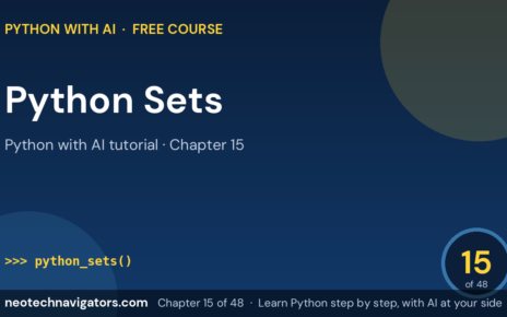 Python Sets: Unique Items, Union and Intersection - Python with AI tutorial chapter 15