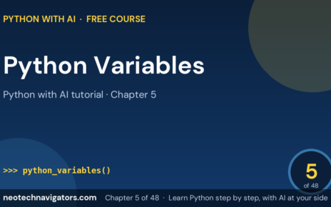 Python Variables: Naming Rules, Assignment and Types - Python with AI tutorial chapter 5